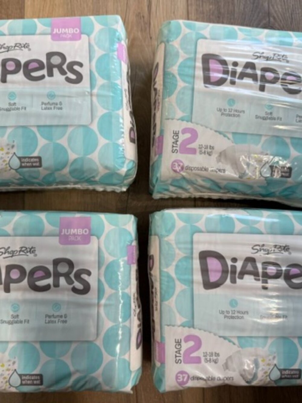 4 Packs - Shop Rite Stage 3 Disposable Diapers (16-28 lbs) —> (148 Total)